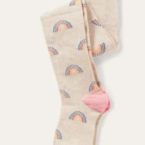 Patterned Tights - Oatmeal Marl Rainbows - Size 5